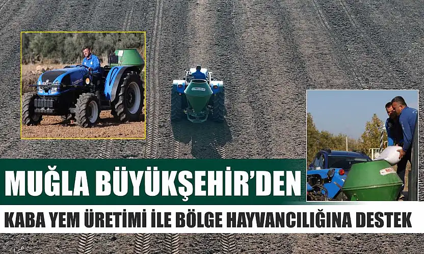 Muğla Büyükşehir'den Kaba Yem Üretimi ile Bölge Hayvancılığına Destek