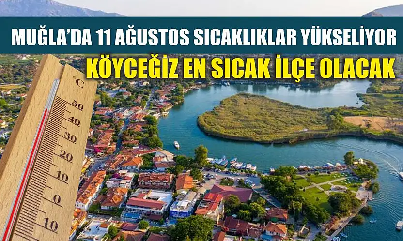 Muğla'da 11 Ağustos Sıcaklıklar Yükseliyor: Köyceğiz En Sıcak İlçe Olacak