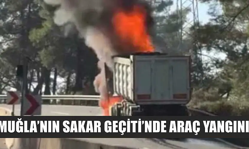 Muğla'nın Sakar Geçiti'nde araç yangını