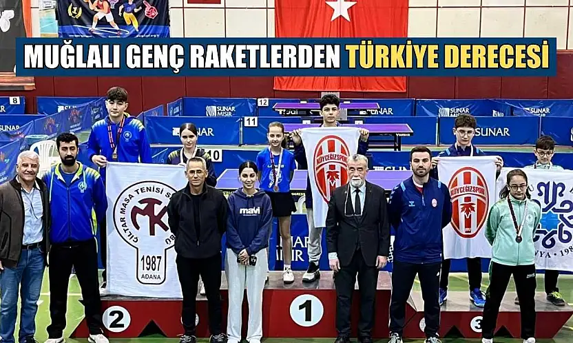 Muğlalı genç raketlerden Türkiye derecesi