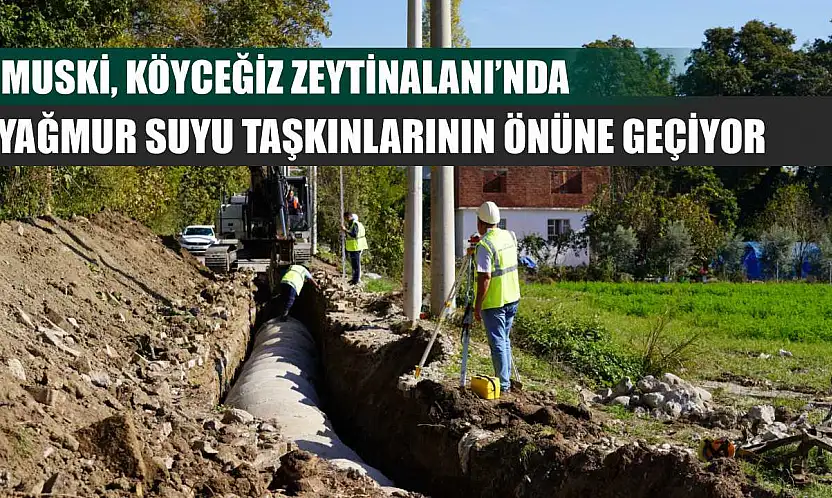 MUSKİ, Köyceğiz Zeytinalanı'nda Yağmur Suyu Taşkınlarının Önüne Geçiyor