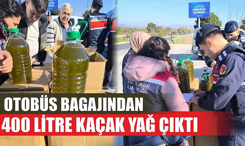 Otobüs bagajından 400 litre kaçak yağ çıktı