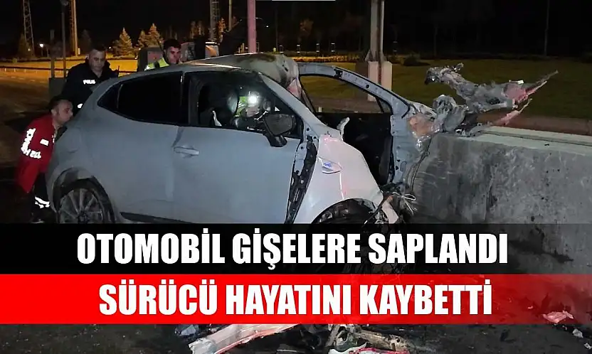 Otomobil gişelere saplandı: Sürücü hayatını kaybetti