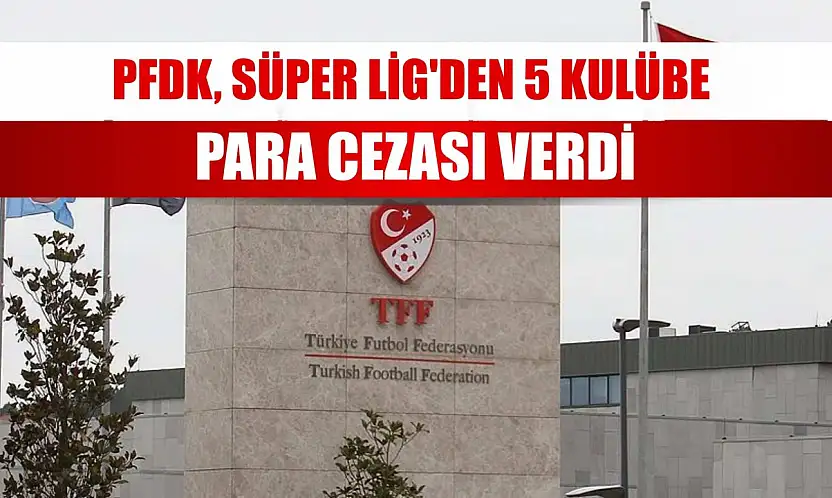 PFDK, Süper Lig'den 5 kulübe para cezası verdi