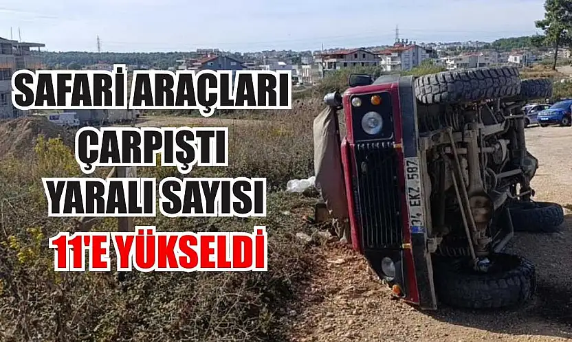 Safari araçları çarpıştı: Yaralı sayısı 11'e yükseldi