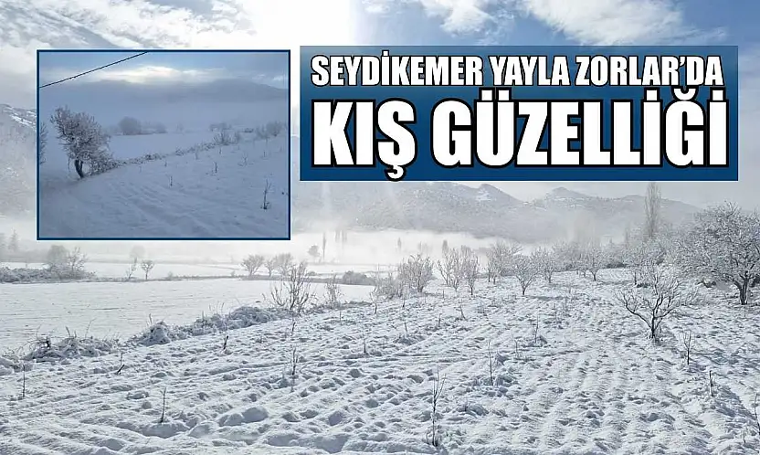 Seydikemer Yayla Zorlar'da kış güzelliği