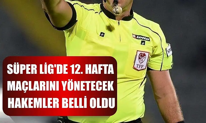 Süper Lig'de 12. hafta maçlarını yönetecek hakemler belli oldu