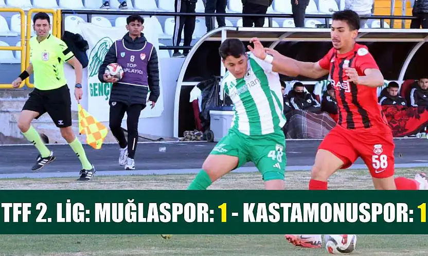 TFF 2. Lig: Muğlaspor: 1 - Kastamonuspor: 1