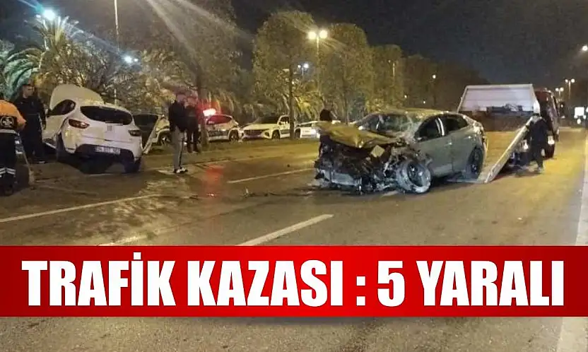 Trafik kazası : 5 yaralı