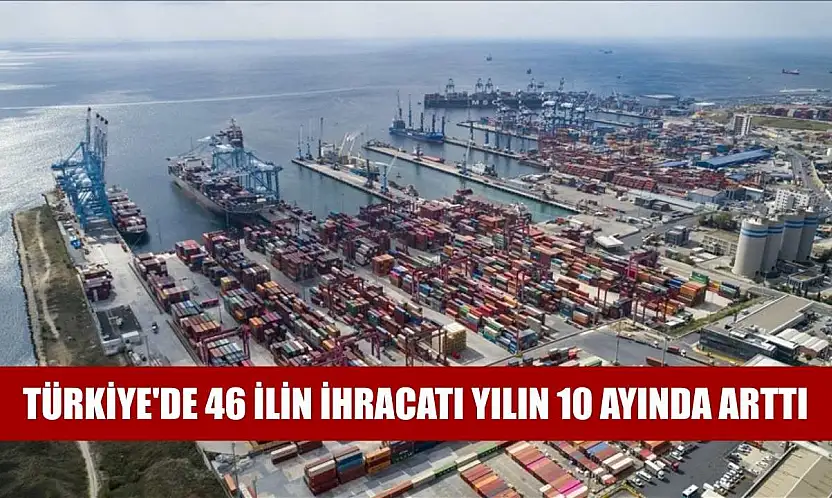 Türkiye'de 46 ilin ihracatı yılın 10 ayında arttı