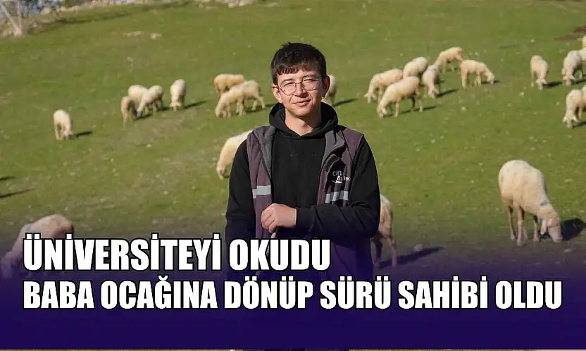 Üniversiteyi okudu, baba ocağına dönüp sürü sahibi oldu