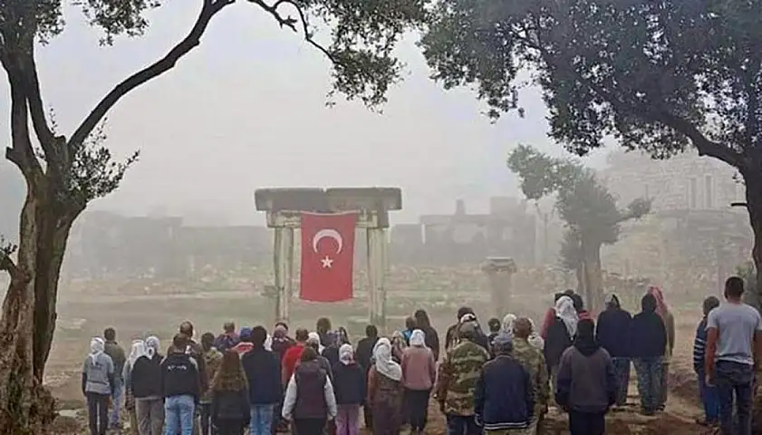 Antik kentte 10 Kasım Töreni