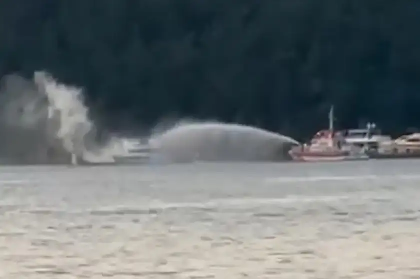 Marmaris'te motoryatta yangın çıktı