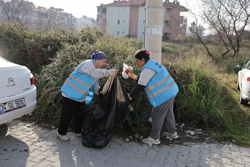 Dalaman'da Temizlik Ekipleri 7-24 Sahada