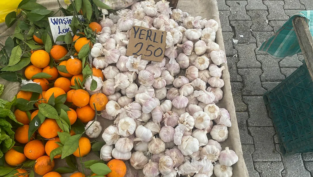 Fethiye Cuma Pazarı’nda 'Sarımsak' altınla yarışıyor: Kilosu 250 Lira