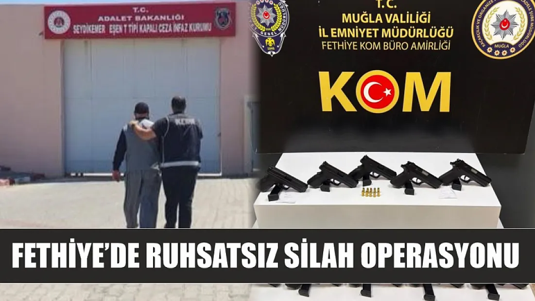 Fethiye'de ruhsatsız silah operasyonu