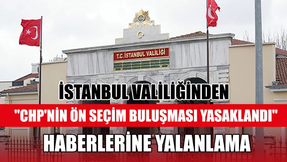 İstanbul Valiliğinden 