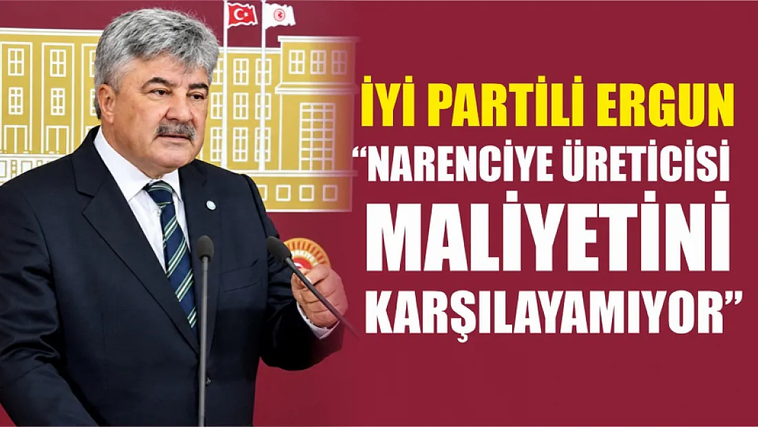 İYİ Partili Ergun: ‘Narenciye üreticisi maliyetini karşılayamıyor’