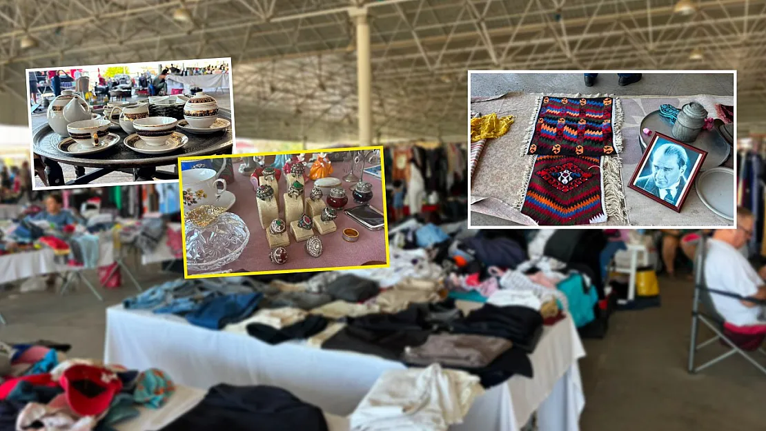 Bakırdan gümüşe, ev eşyasından tekstile: Fethiye Çalıca'da İkinci El Pazarı