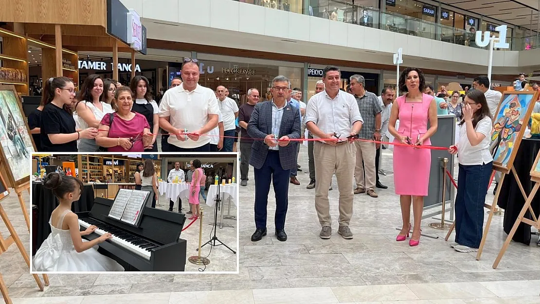 Fethiye'de sanatla dolu sergi: 'Maarifin İzinde Müzikli Resim Sergisi' açıldı