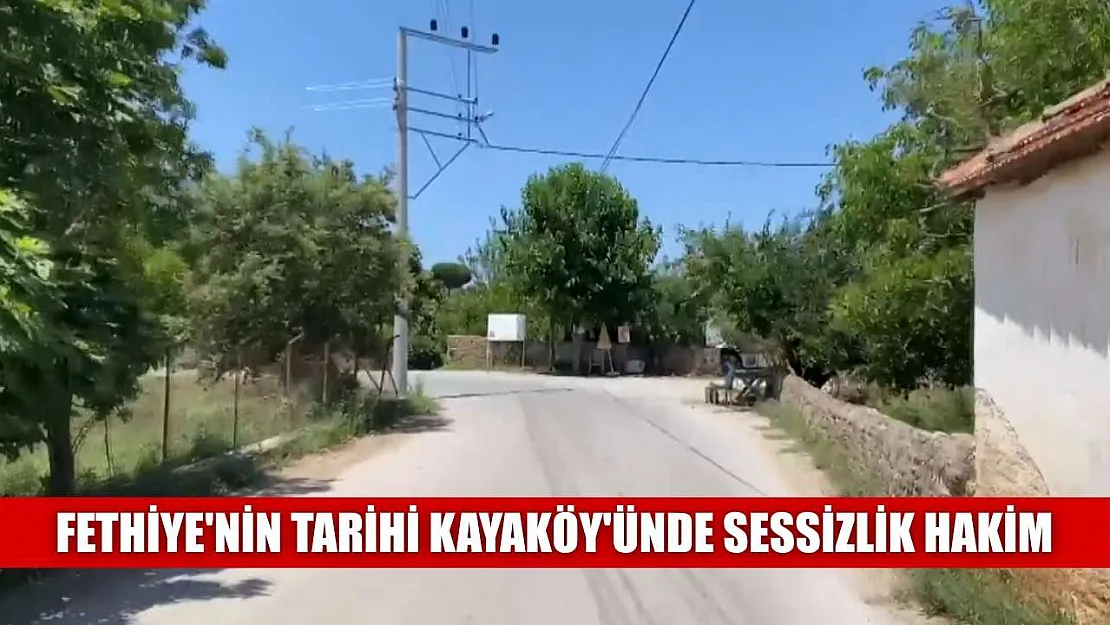 Fethiye'nin tarihi Kayaköy'ünde sessizlik hakim