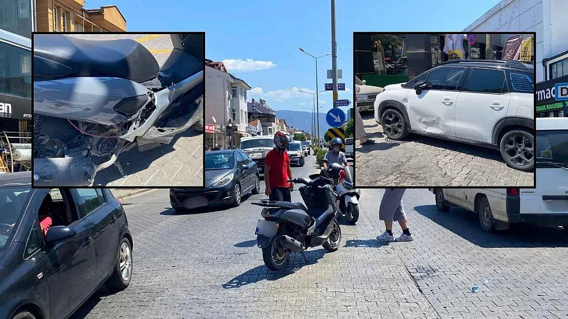 Fethiye Süleyman Demirel Bulvarı'nda Araç ile Motosiklet Çarpıştı