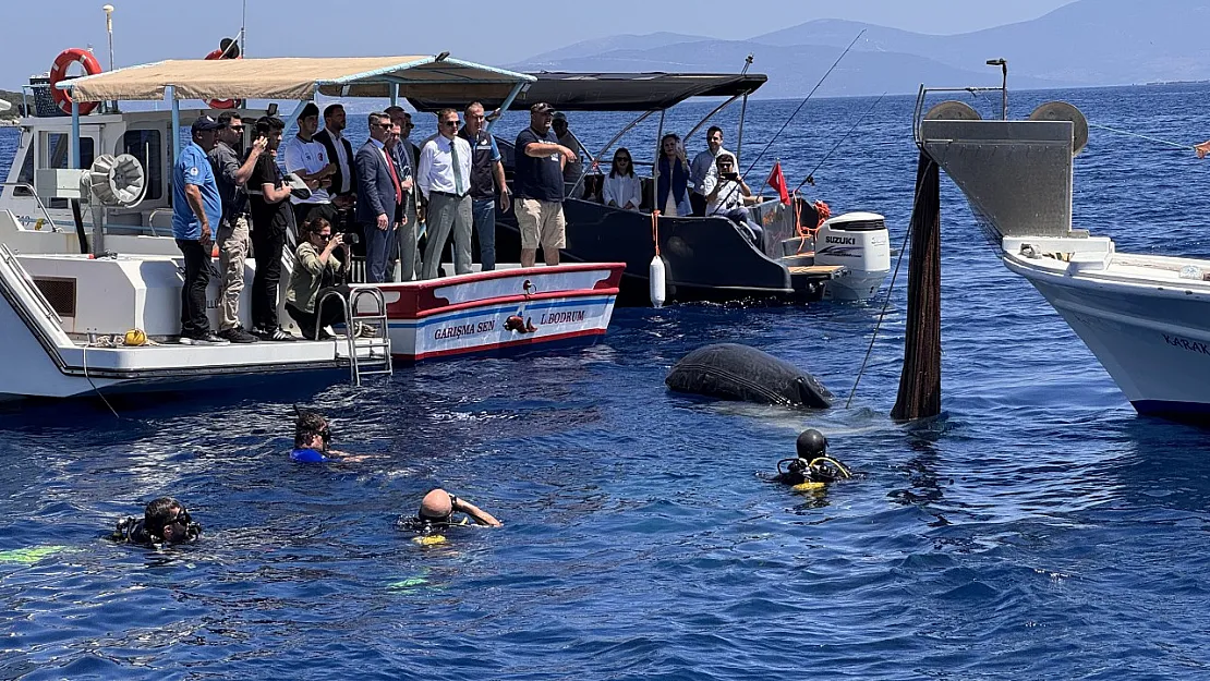 Muğla Valisi Akbıyık'ın katılımıyla Bodrum'da hayalet ağ ve deniz temizliği yapıldı