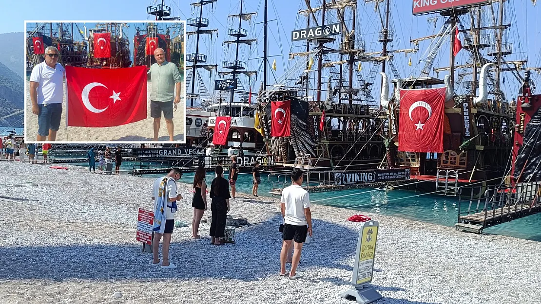 Ölüdeniz'de 1 Temmuz Denizcilik ve Kabotaj Bayramı denizde coşkuyla kutlandı