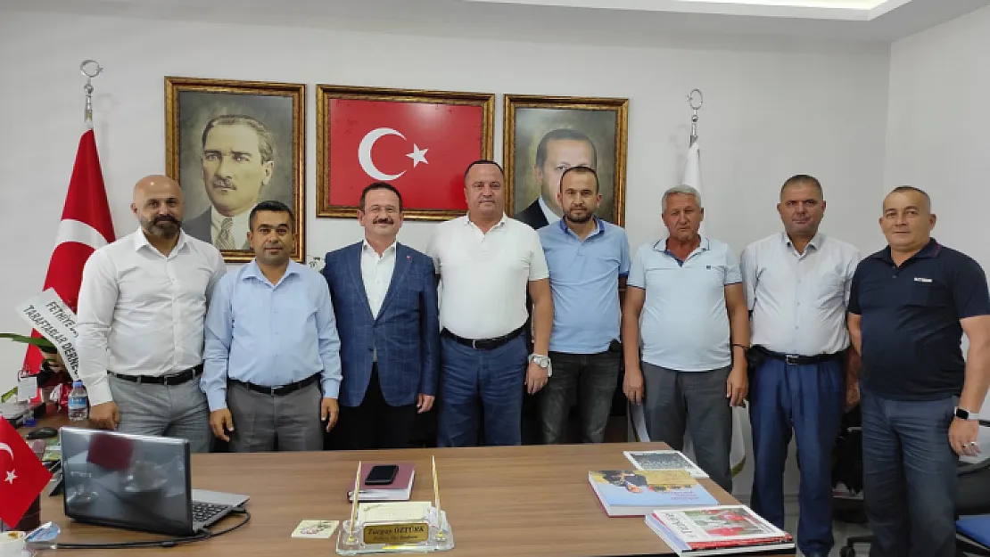 Şoför Esnafı Başkan Öztürk'ü ziyaret etti
