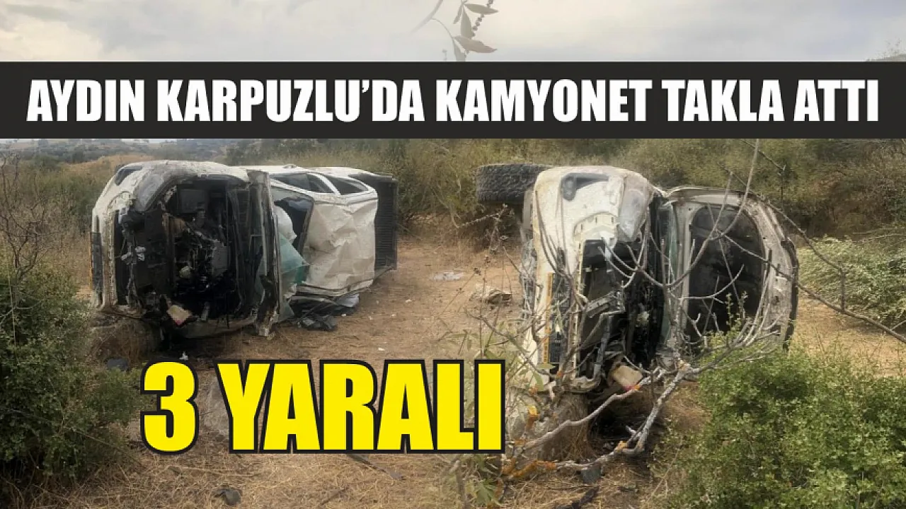 Karpuzlu'da takla atan araçta 3 kişi yaralandı