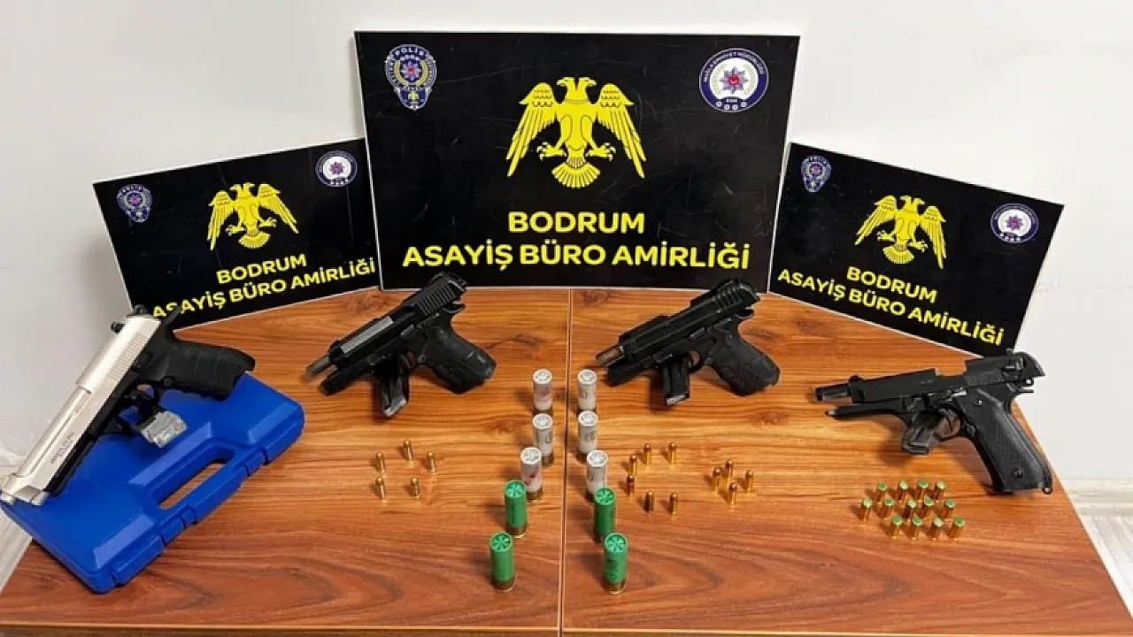 Bodrum'da Asayiş Operasyonu: Çok Sayıda Ruhsatsız Silah Ele Geçirildi