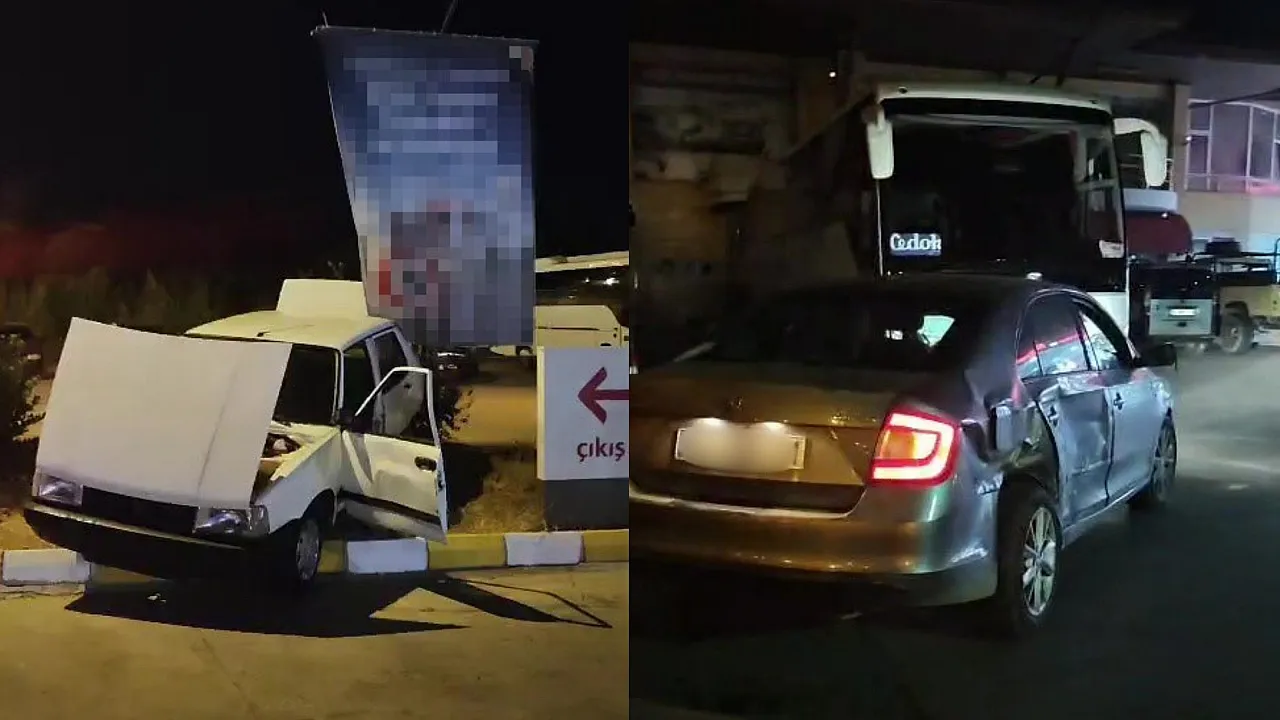 Yasak olmasına rağmen'U' dönüşü yapmak isteyen alkollü sürücü kaza yaptı