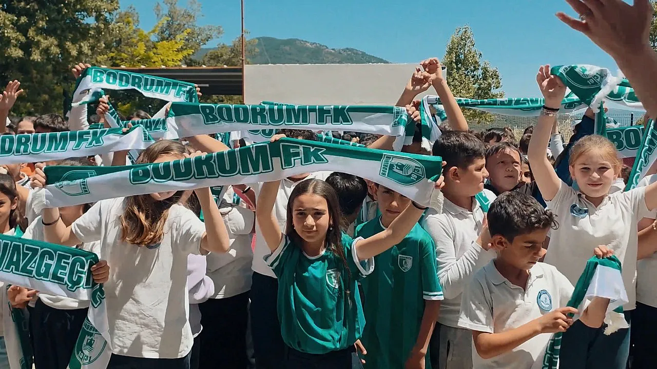 Okullarda Bodrum FK coşkusu yaşandı