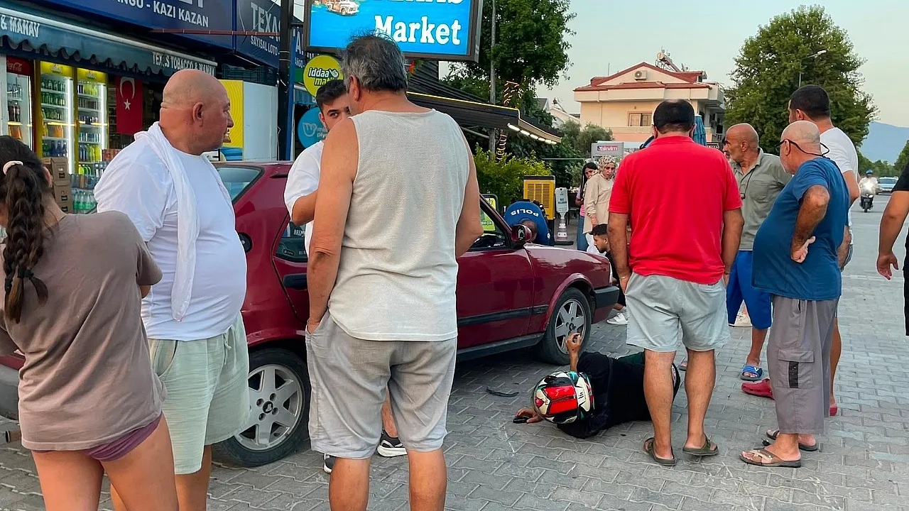 Fethiye'de otomobil ile motosiklet çarpıştı: 2 yaralı