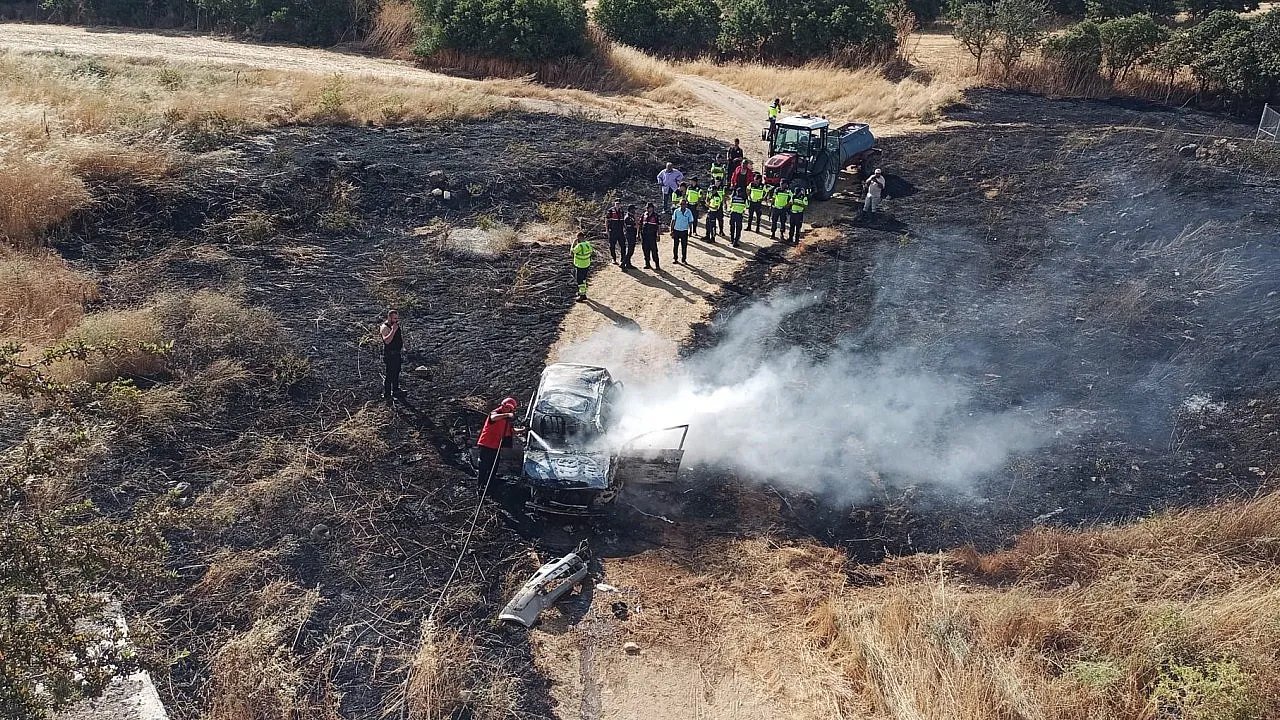 İzmir-İstanbul Otoyolu'nda Otomobil Alev Aldı: 4 Yaralı