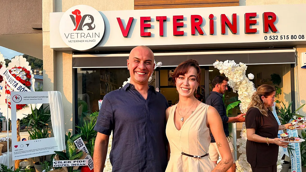 Fethiye'de Vetrain Veteriner Kliniği düzenlenen törenle hizmete açıldı