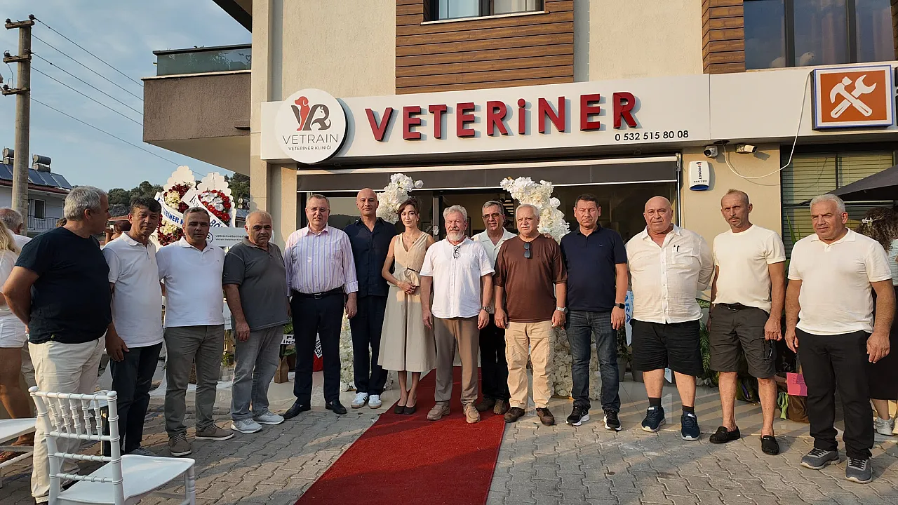 Fethiye'de Vetrain Veteriner Kliniği düzenlenen törenle hizmete açıldı