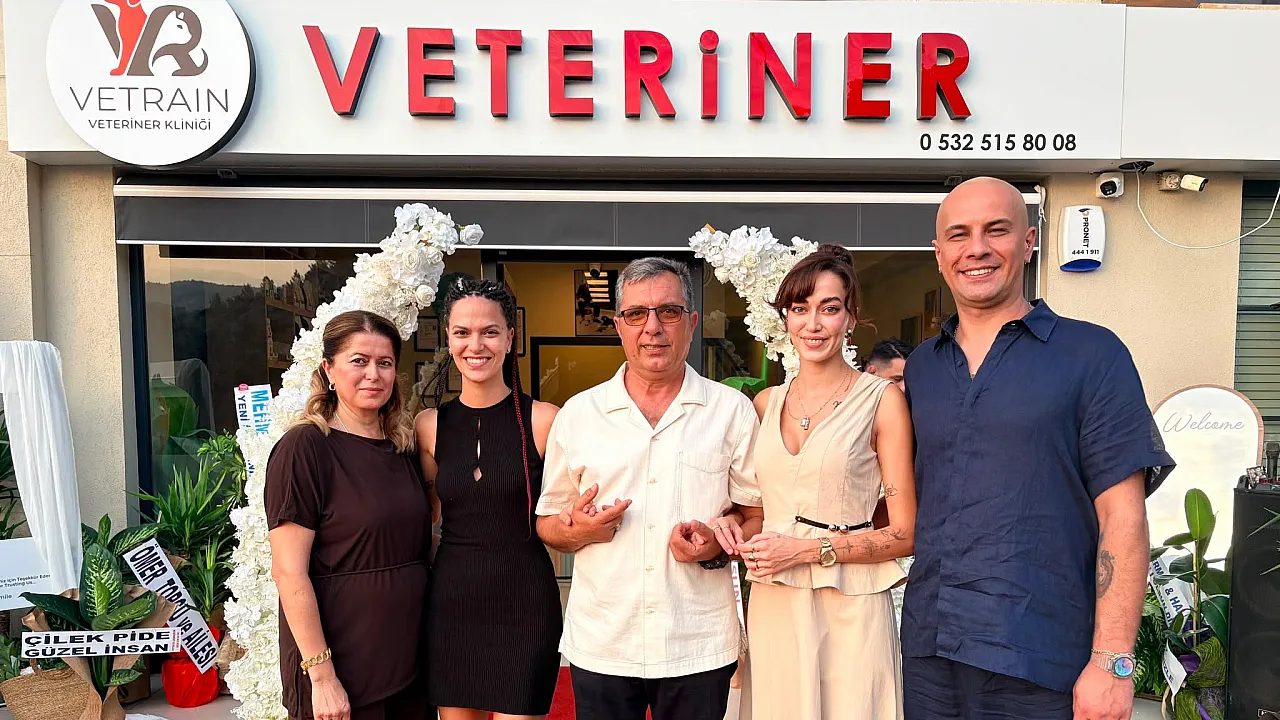 Fethiye'de Vetrain Veteriner Kliniği düzenlenen törenle hizmete açıldı