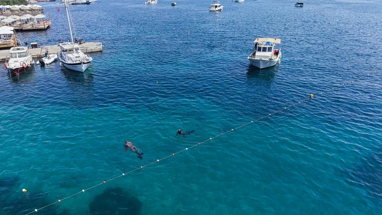 Bodrum'da Deniz Dibi Temizliğinin 11. Etabı Gölköy'de Gerçekleştirildi