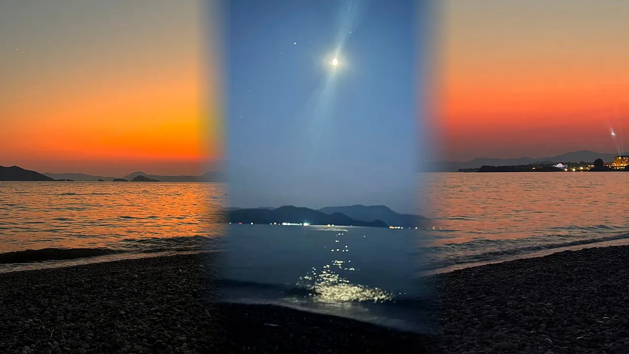Fethiye Çalış Plajı akşamları serinlemek isteyenlerin adresi oldu