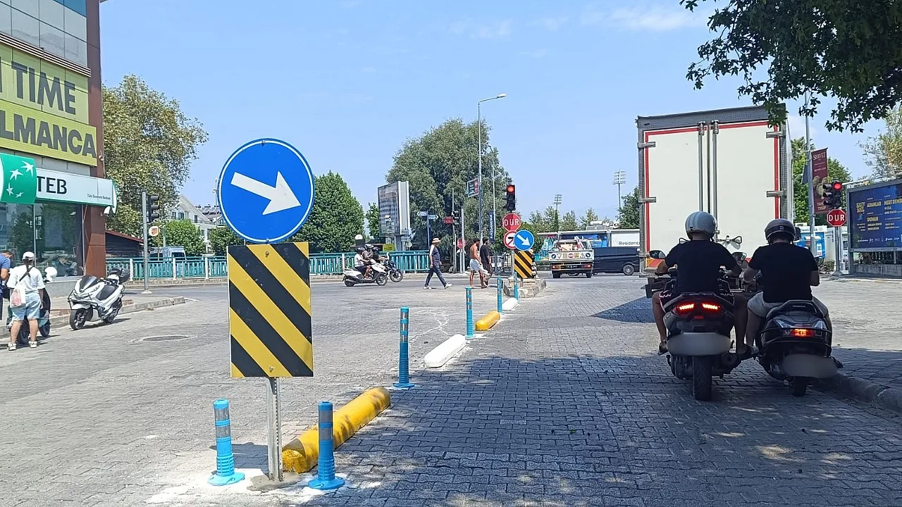 Fethiye Köprübaşı Kavşağı'nda trafik akışını rahatlatacak yeni düzenleme