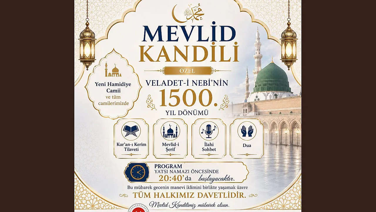 Fethiye'de 'Mevlid Kandili' programı Yeni Hamidiye Camii'nde yapılacak