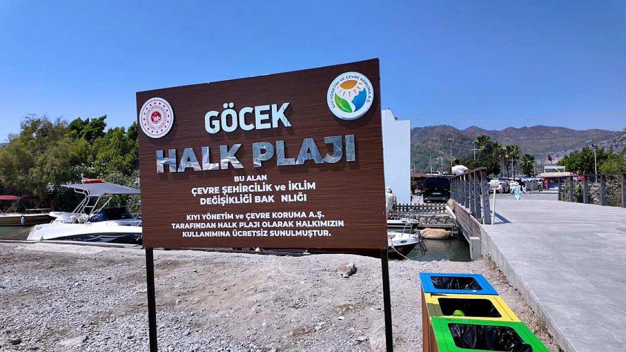 Bakan Kurum Duyurdu: Muğla Göcek'te Halk Plajı Vatandaşın Kullanımına Sunuldu