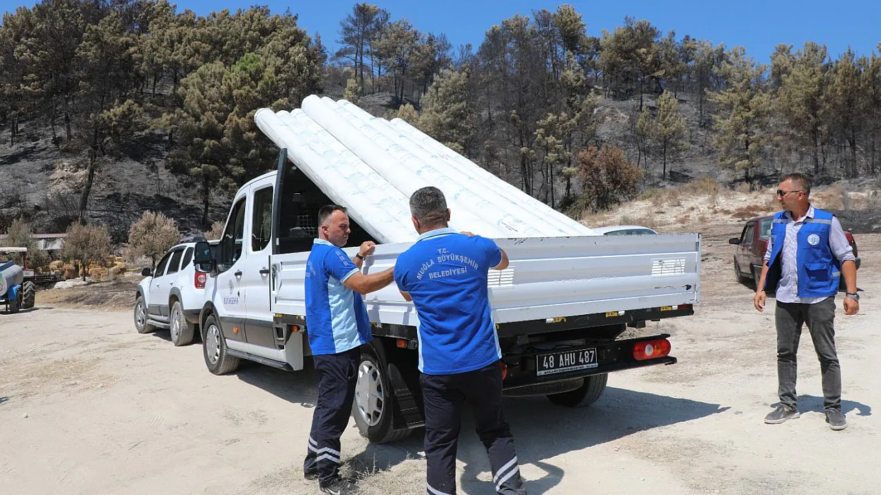 Seydikemer'de Yangının Yaraları Bir Günde Sarılmaya Başlandı