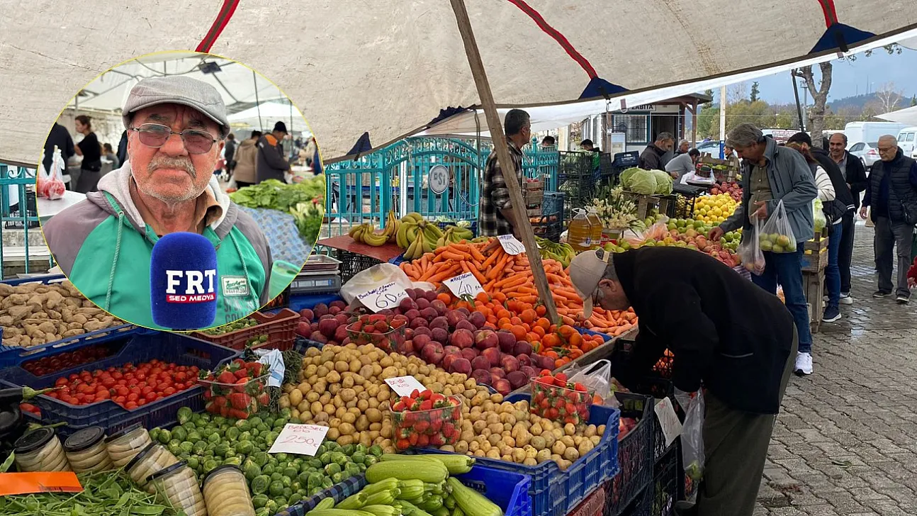 Fethiye Cuma Pazarı'nda yağmura rağmen hareketlilik