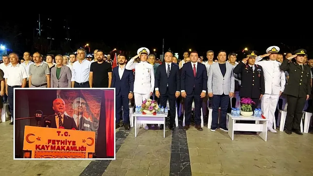Fethiye'de 15 Temmuz Demokrasi ve Milli Birlik Yürüyüşü Gerçekleştirildi