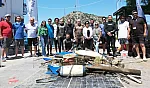 Bodrum'da dalgıçlar deniz dibinden 250 kilogram atık çıkardı