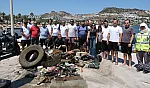 Bodrum'da deniz dibi temizliği yapıldı