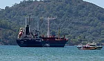 Fethiye Körfezi'ne 95 Metrelik Yük Gemisi Demirledi