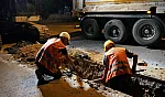 MUSKİ ekiplerinden gece mesaisi